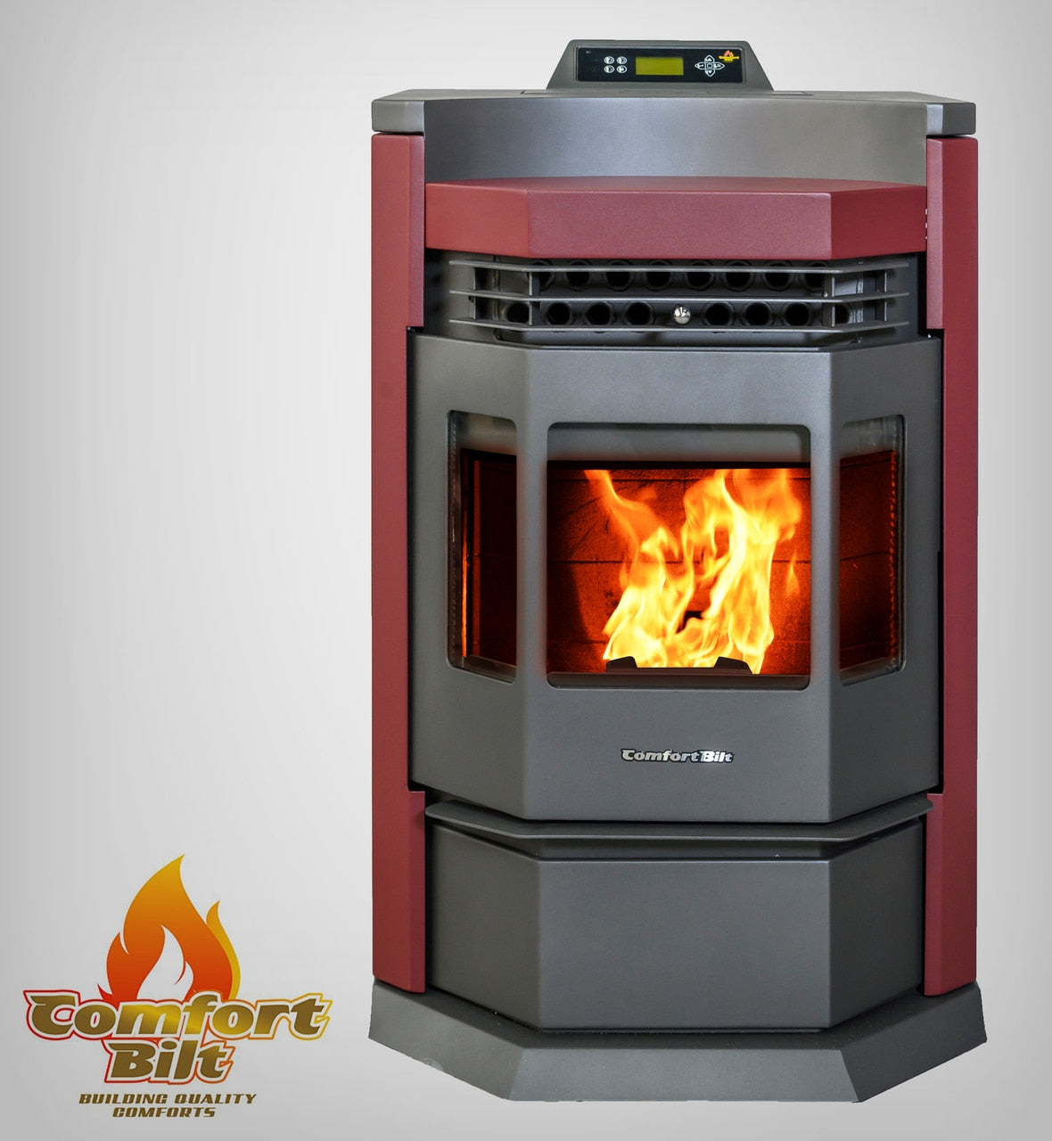 ComfortBilt HP22 N Pellet Stove - Burgundy Red, Efficient Heating for Home & Cabin, Eco-Friendly Wood Pellet Burner for Winter Warmth | Perfect for Living Rooms, Basements & Off-Grid Spaces