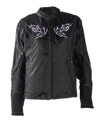Women's Lightweight Textile Jacket with Purple Hoodie & Butterfly Embroidery - Spring Outerwear for Casual Wear, Street Fashion & Outdoor Activities