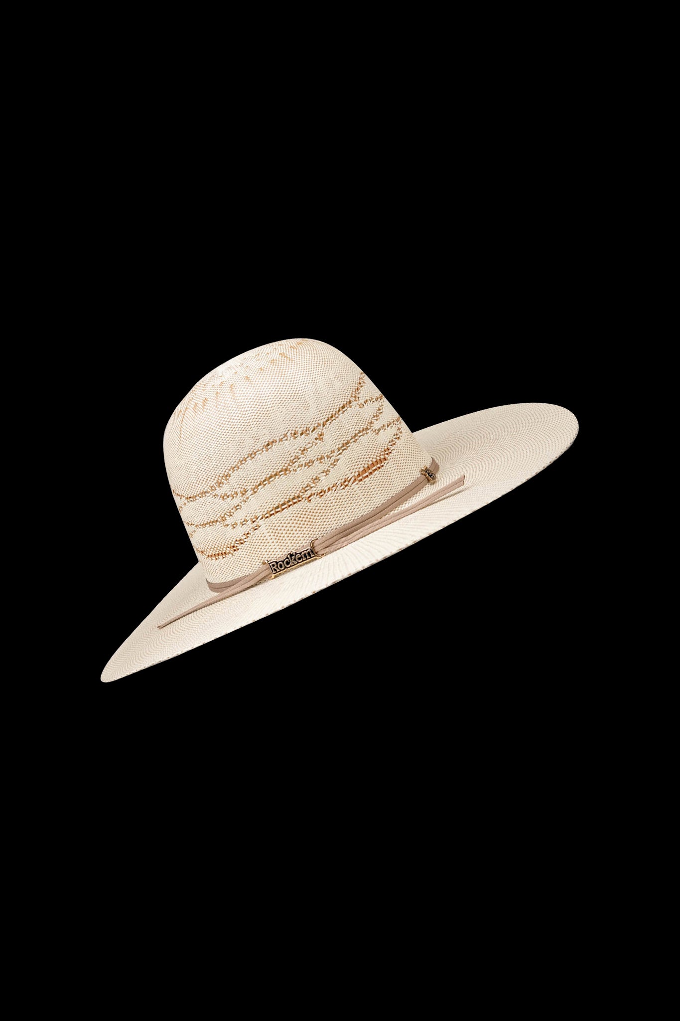 Rock'em 10X Carson Open Crown Straw Hat for Men - Western Cowboy Hat with Brim - Perfect for Outdoor, Rodeo, and Summer Fashion