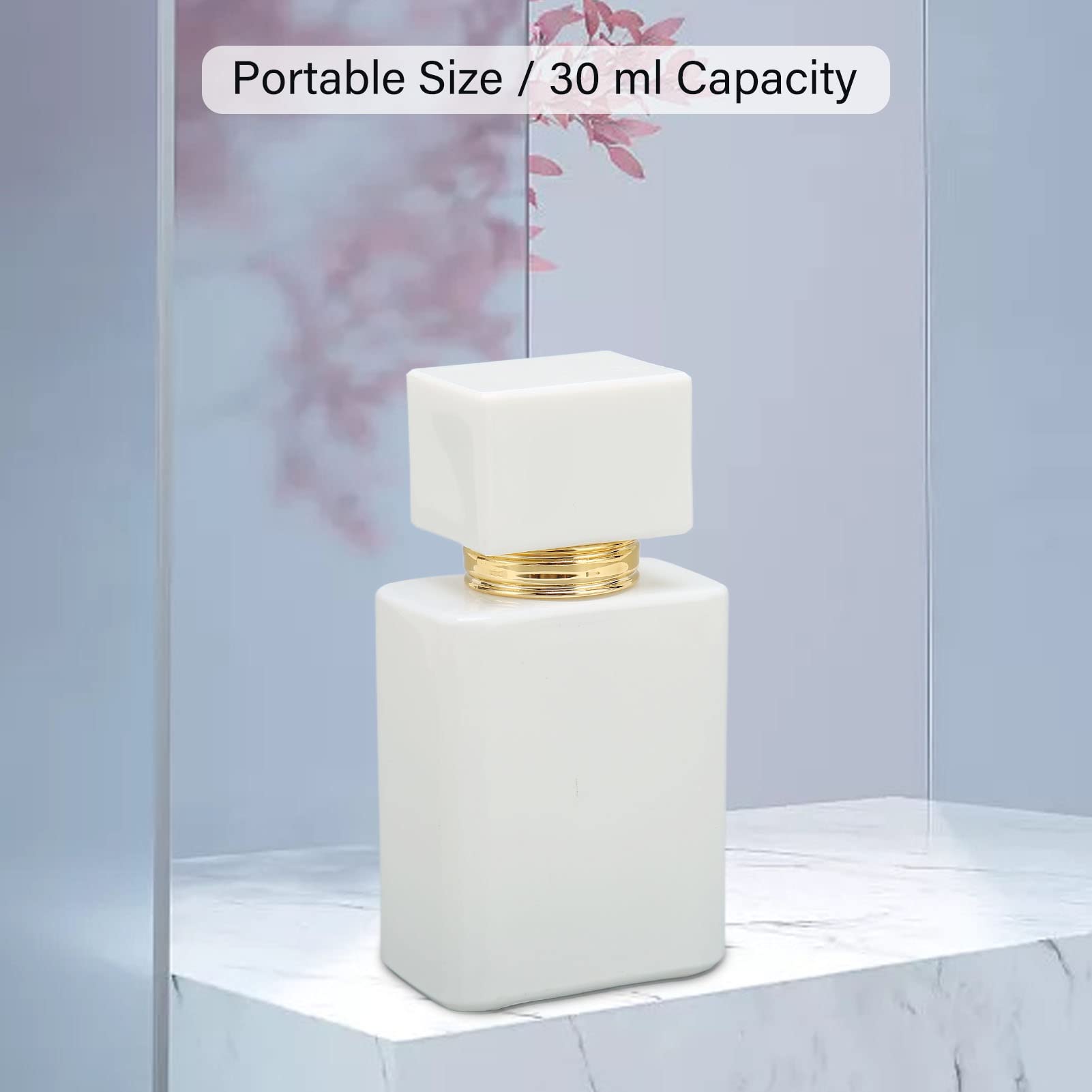 Premium Glass Perfume Bottle Atomizer Set - 2 Pack Refillable Travel Perfume Spray Bottles with Large Capacity for Makeup Remover, Essential Oils & Fragrances | Perfect for Travel, Gym, Office & Daily Use