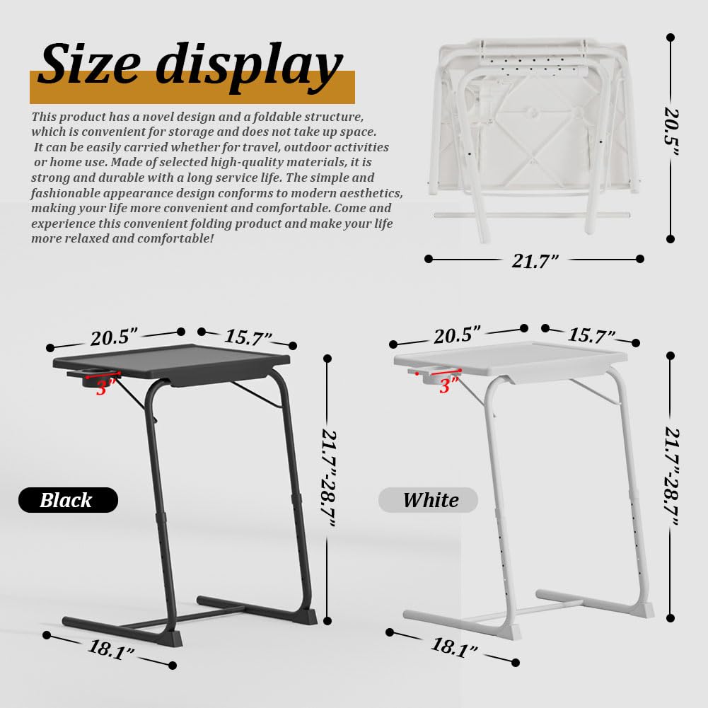 Adjustable TV Tray Table - 20.5