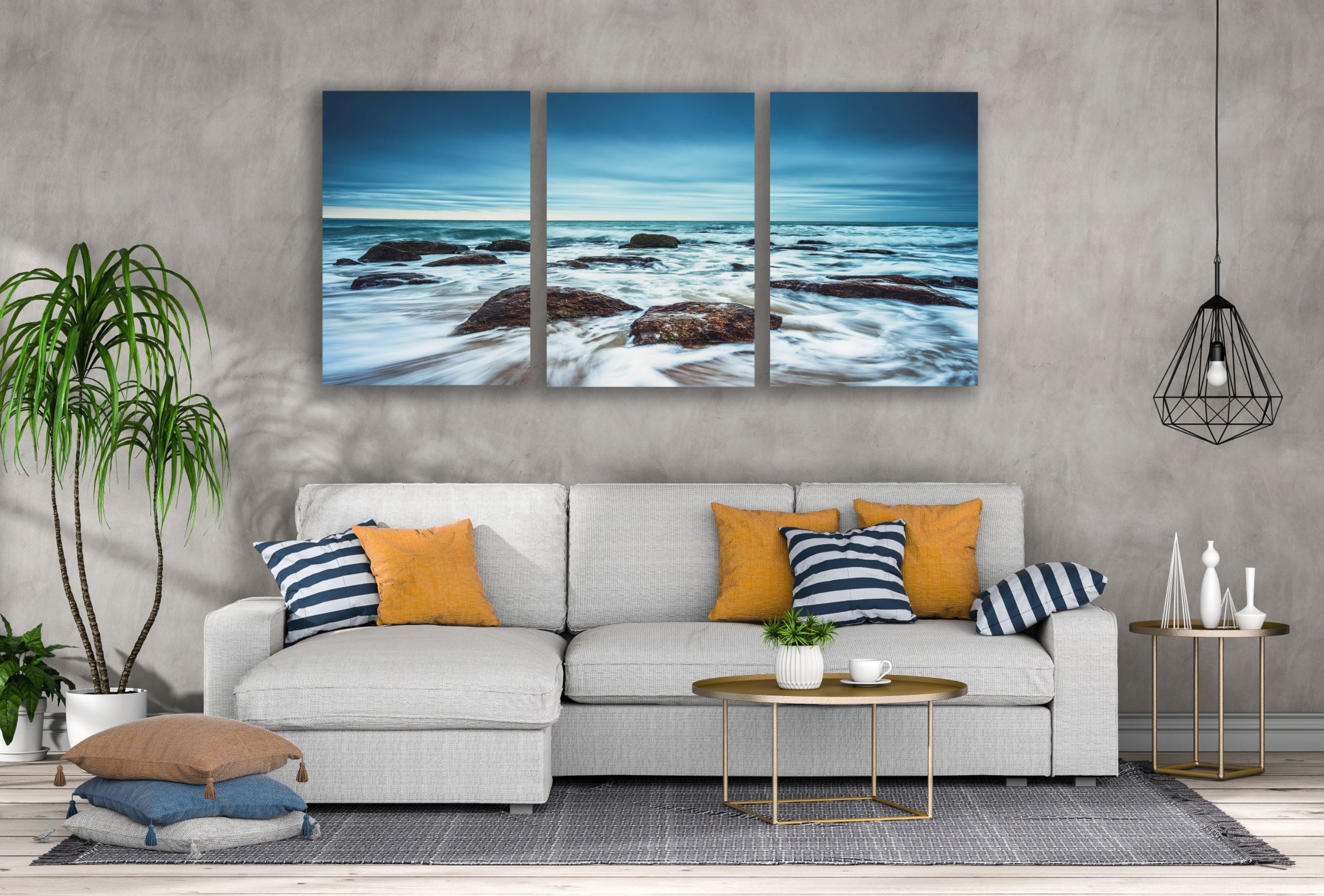 3-Piece Sea Scenery Wall Art Canvas Prints - High Quality Australian Made Ocean Photography - Ready to Hang for Living Room, Bedroom & Office Decor