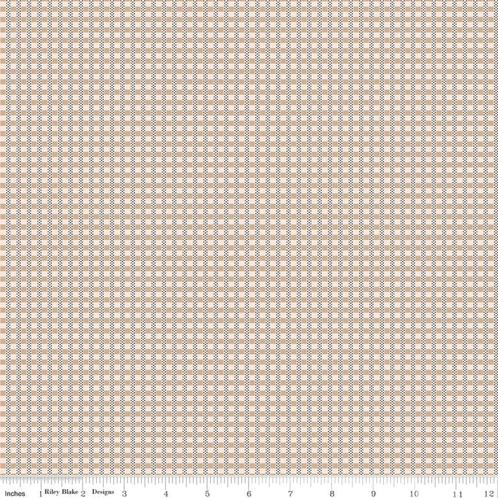Calico Fence Fabric by Riley Blake Designs - C12855 Tea Dye Cotton Quilting Material for DIY Crafts, Home Decor & Quilting Projects