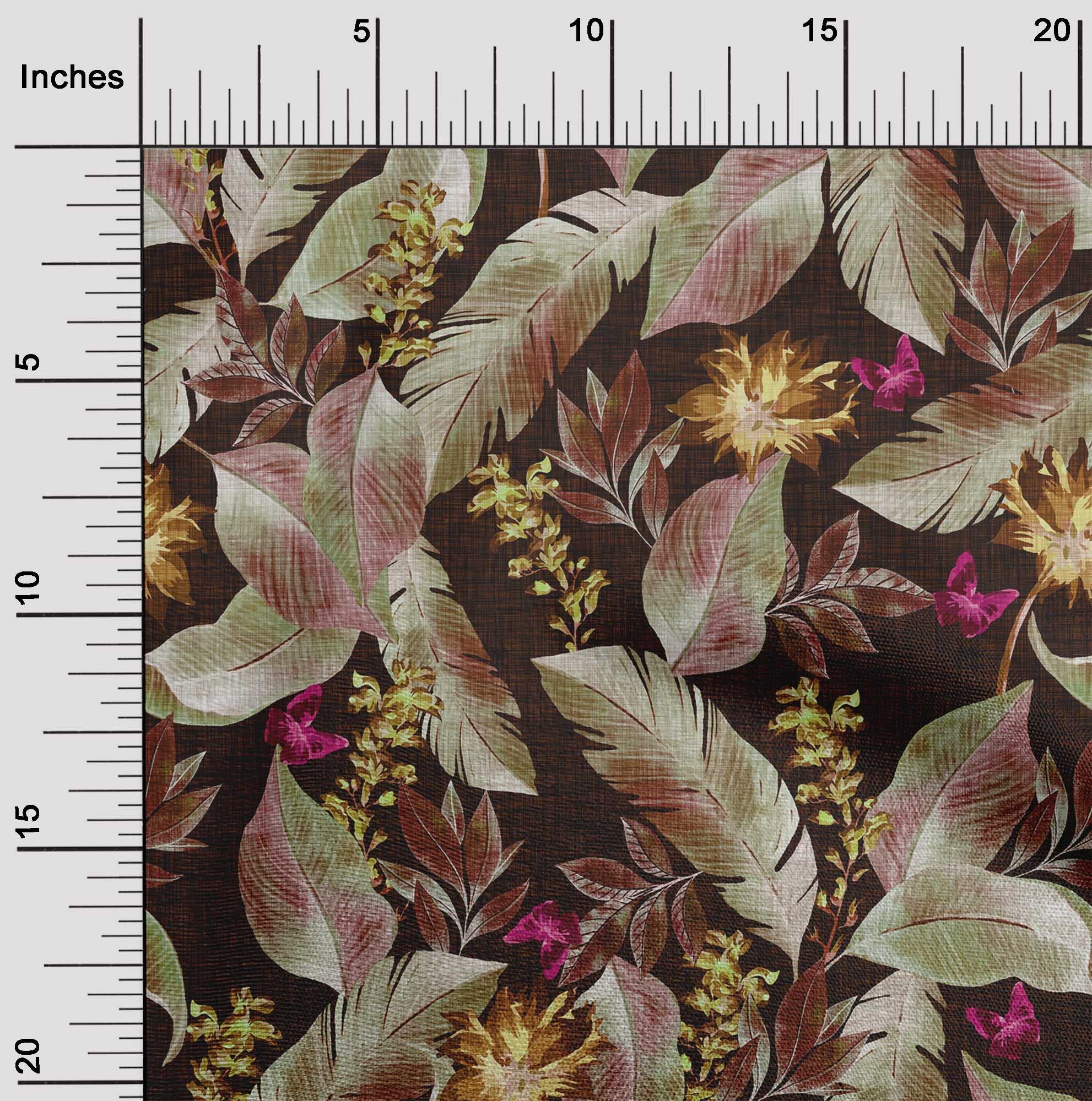 Premium Cotton Poplin Twill Fuchsia Pink Fabric - 56 Inch Wide Tropical Print Dress Material by The Yard | Perfect for Summer Dresses, Skirts & DIY Fashion Projects