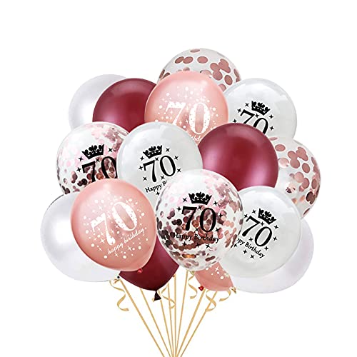 70th-balloons-rose Gold