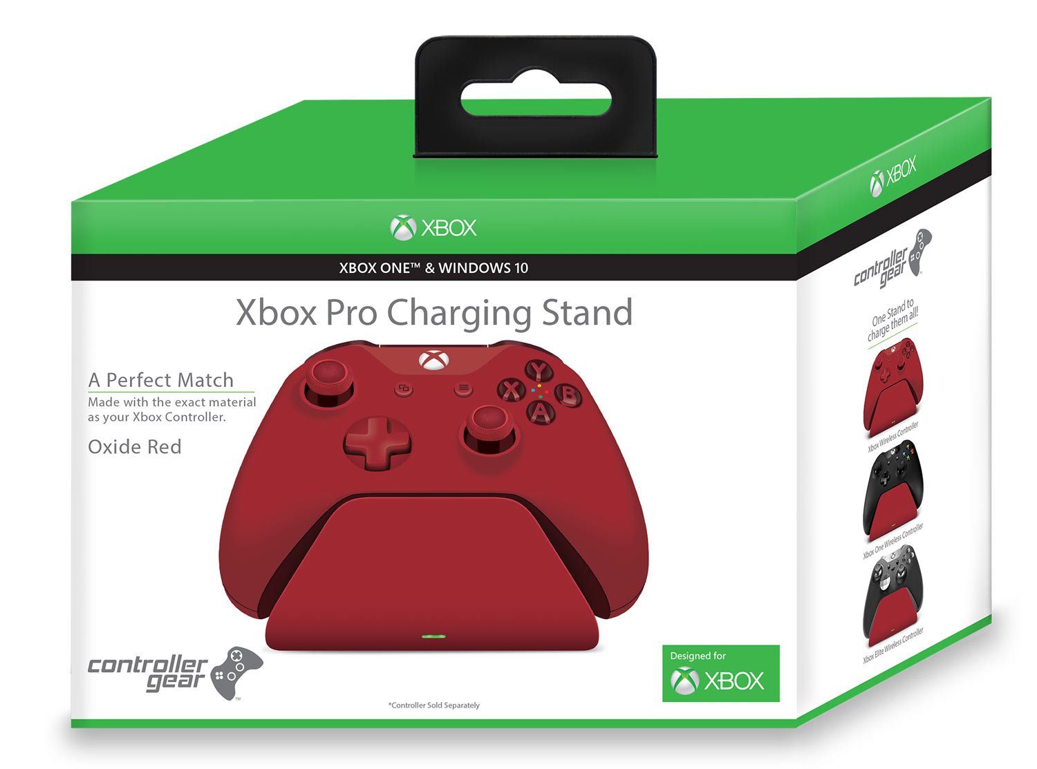 Xbox One Pro Charging Stand for Controller Gear Oxide Red - Fast Charging Dock Station (Controller Not Included) - Perfect for Gaming Setup & Accessories Organization