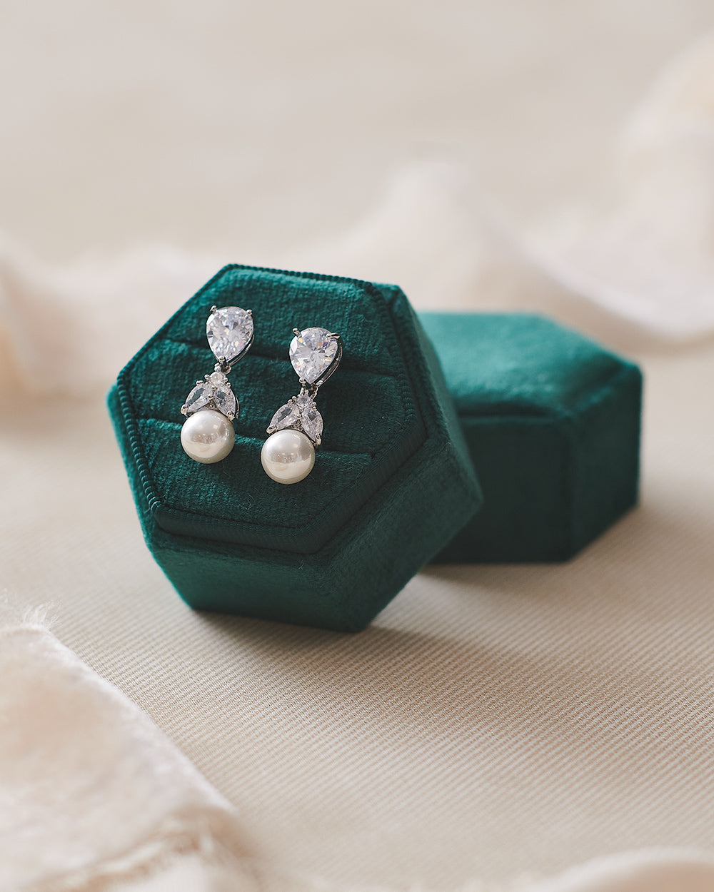 Natalie Pearl Drop Earrings for Women - Elegant Dangle Earrings with Genuine Pearls - Perfect for Weddings, Parties & Special Occasions