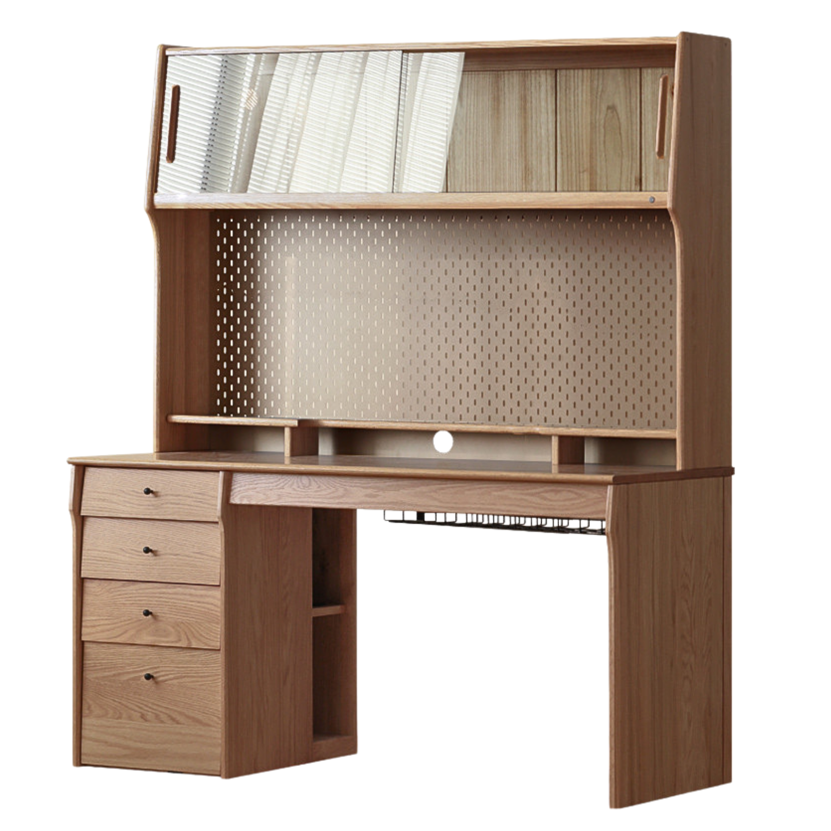 55.1x25.6x70.1 inch / 140x65x178сm / walnut color / Oak walnut solid wood desk + shelf