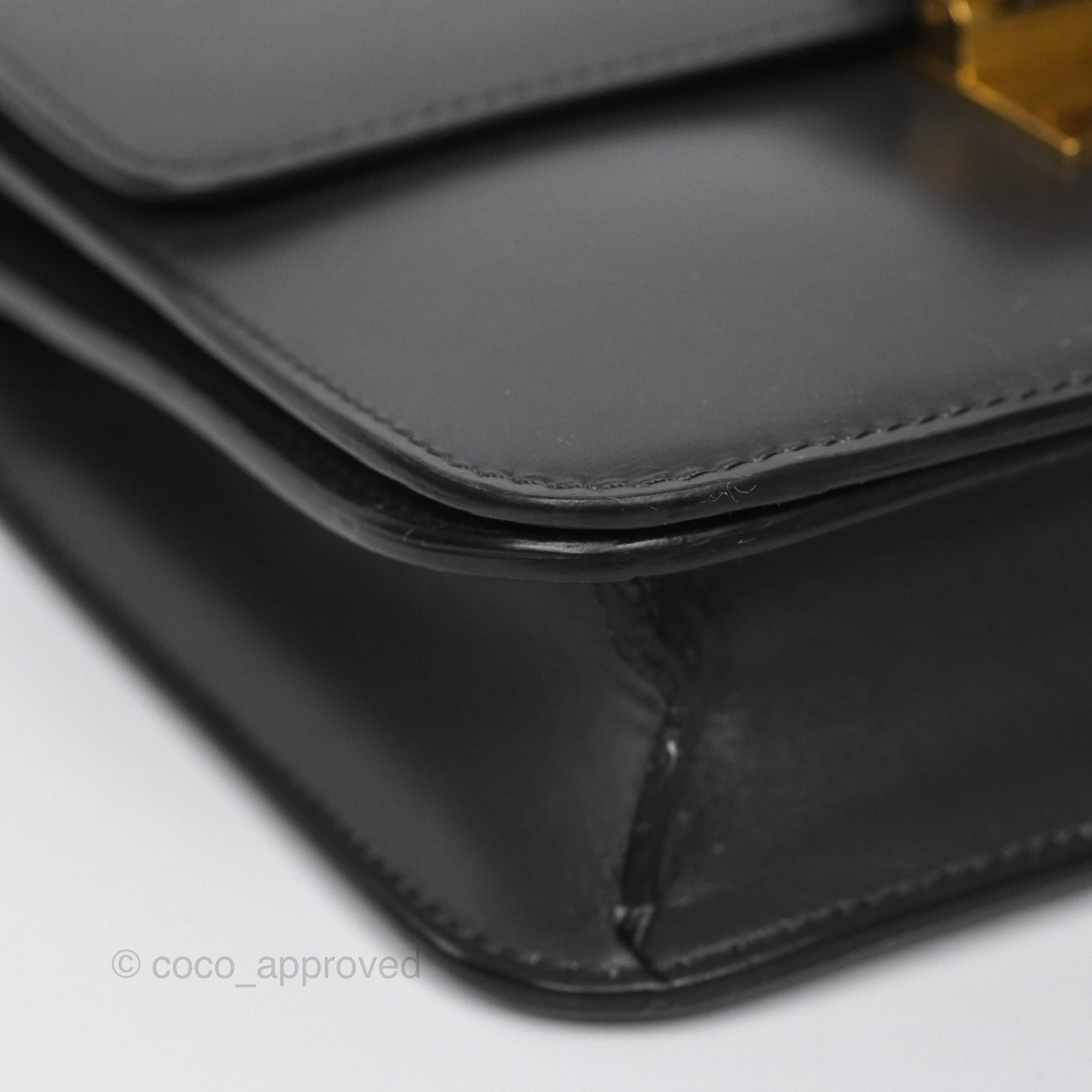 Celine Teen Classic Box Flap Bag in Dark Grey Box Calfskin Leather - Perfect for Work, Travel & Everyday Luxury