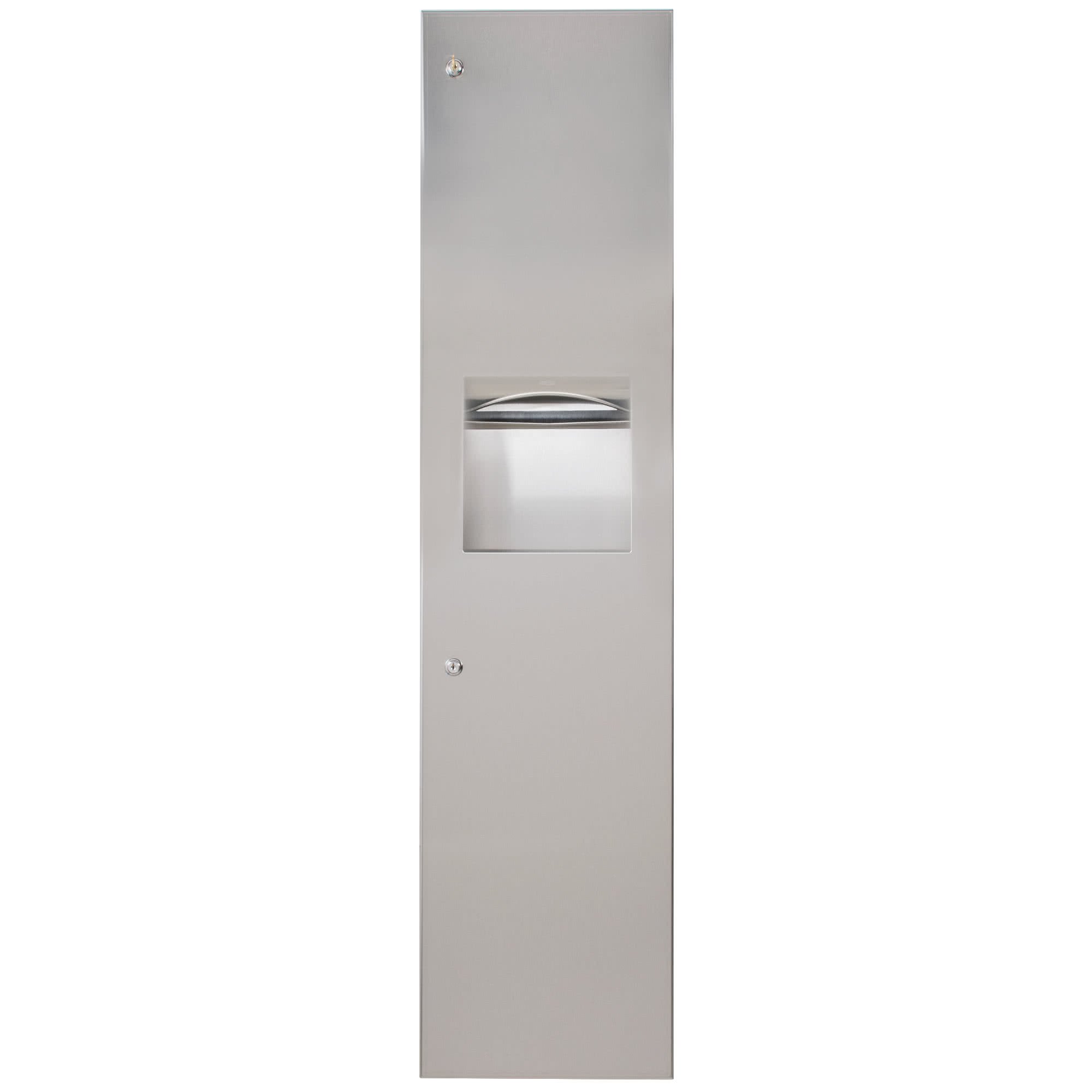 TableTop King B-38034 TrimLine Series Recessed Paper Towel Dispenser with Built-in Waste Receptacle - Ideal for Restaurants, Offices & Commercial Kitchens