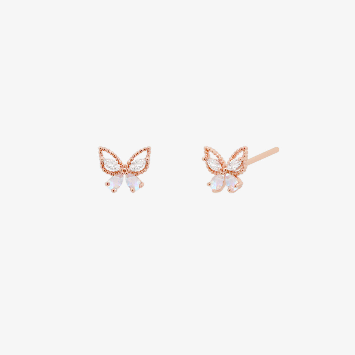 Moonstone Butterfly Stud Earrings – Dainty Silver Jewelry for Women, Hypoallergenic Gift for Her | Perfect for Weddings, Parties & Everyday Wear