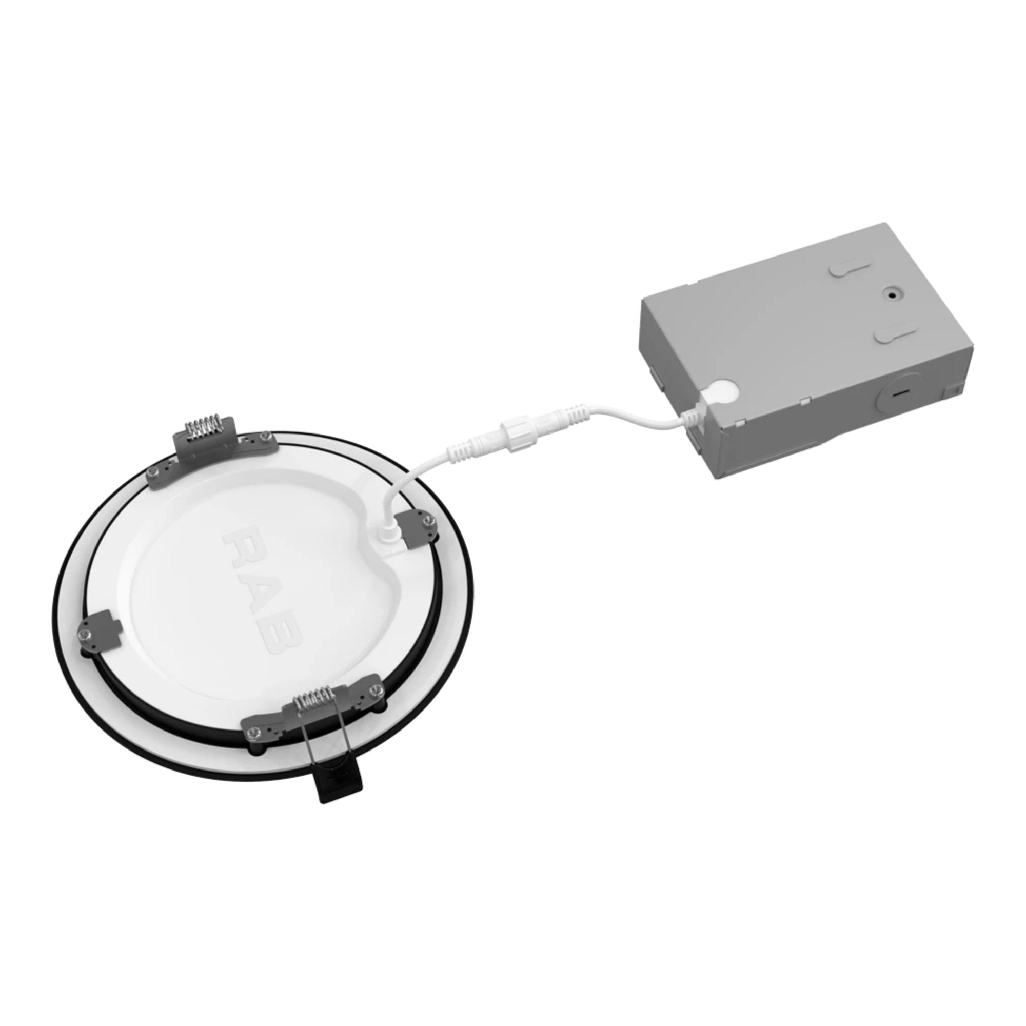 4 Inch Wafer LED Downlight - 800 Lumens, 5 Color Temperatures (2700K-5000K), Black Baffle Trim - Perfect for Kitchen, Bathroom & Bedroom Recessed Lighting