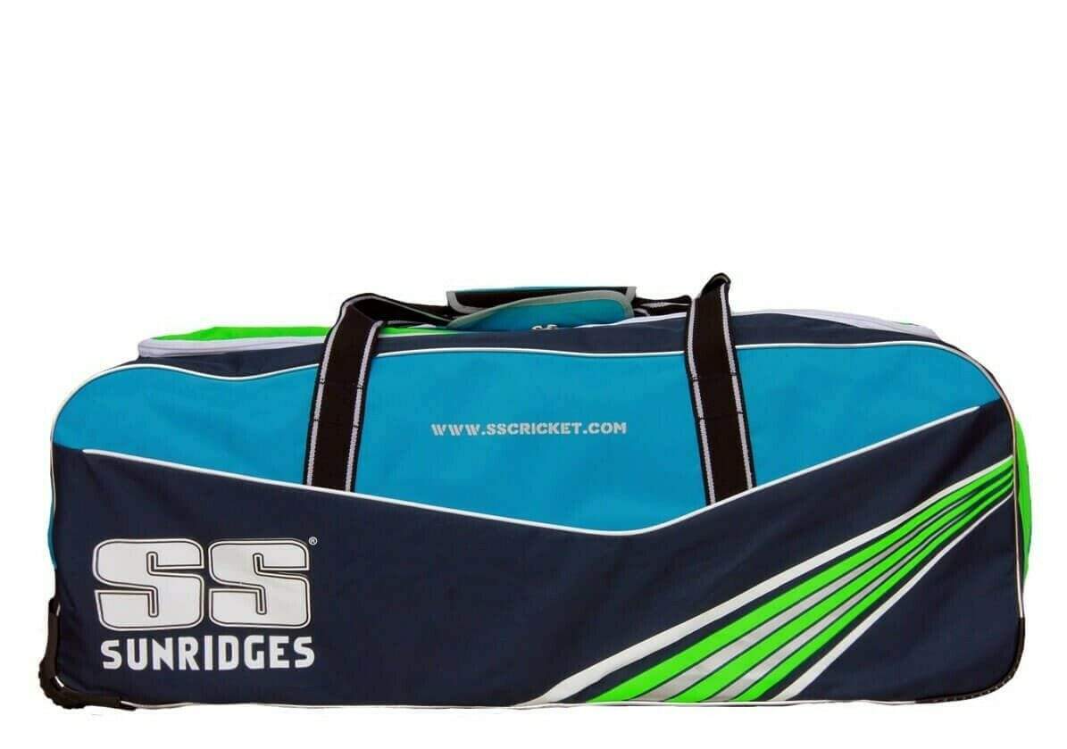 SS Ton Elite Wheelie Blue Cricket Kit Bag - Premium Cricket Equipment for Training & Matches - Perfect for Cricket Players & Enthusiasts