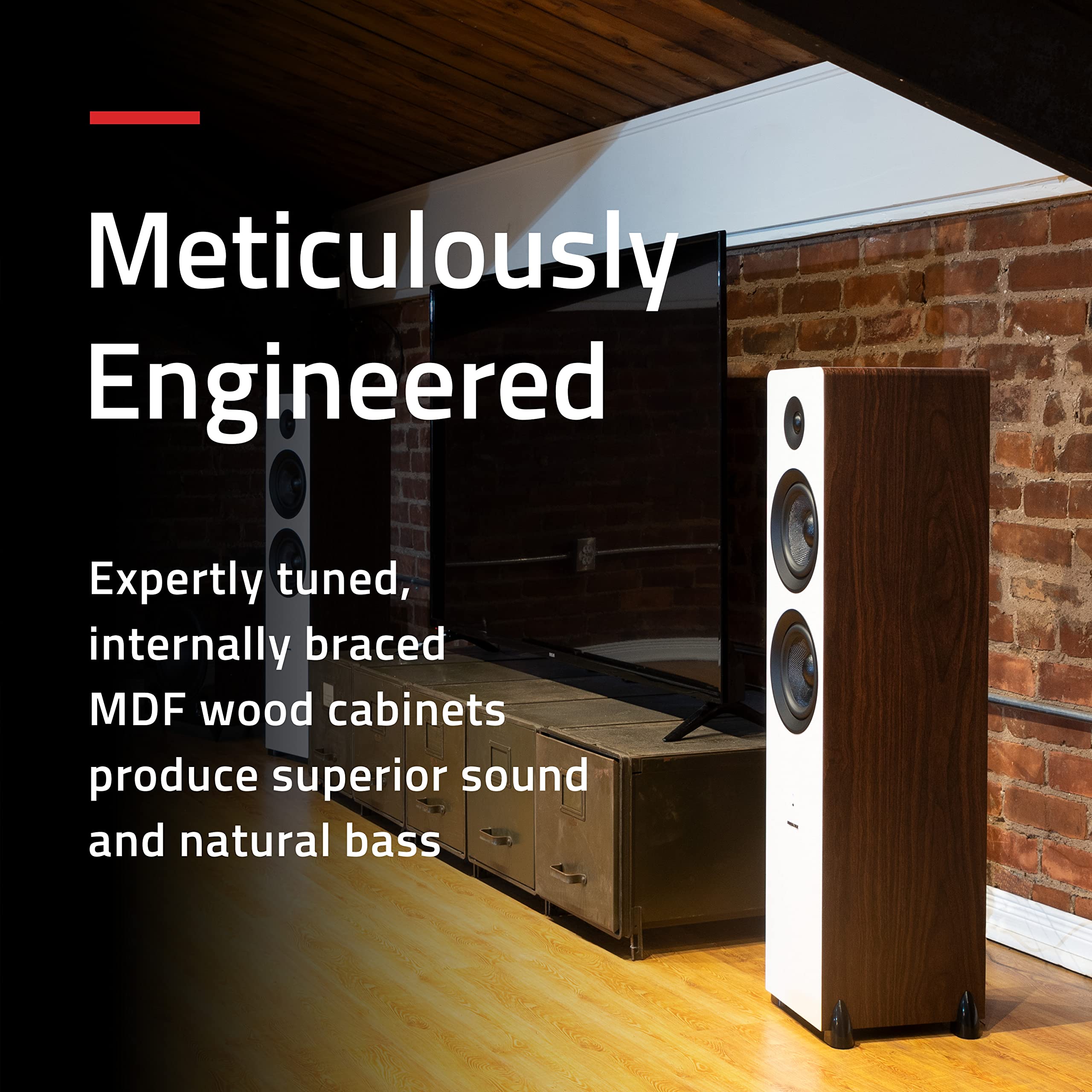 Fluance Ai81 Powered Floorstanding Tower Speakers & DB10 10
