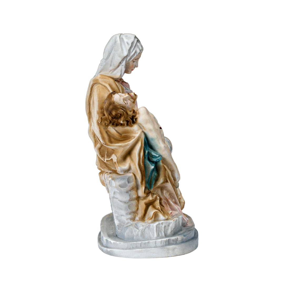 Hand Painted La Pieta Collection - 11 Inch Religious Statue for Home Decor, Church Altar & Prayer Spaces