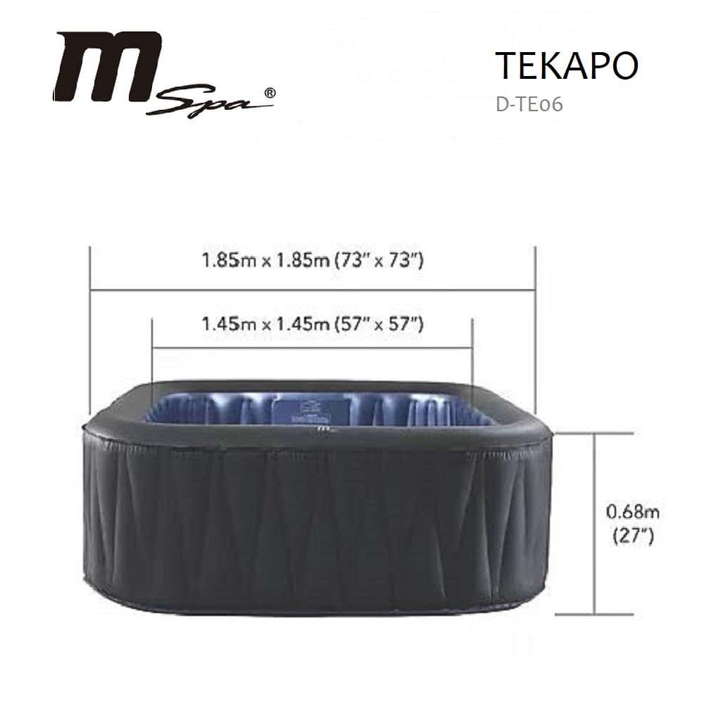 MSpa Tekapo 6-Person Inflatable Bubble Hot Tub with 130 Air Jets - Portable Outdoor Spa for Relaxation, Backyard, Patio, and Garden Use