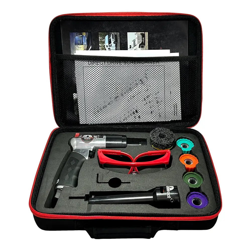 Counteract STK 13AD Hub and Stud Cleaning Kit with Air Driver - Professional Wheel Maintenance for Trucks & Trailers - Perfect for Auto Shops and DIY Mechanics