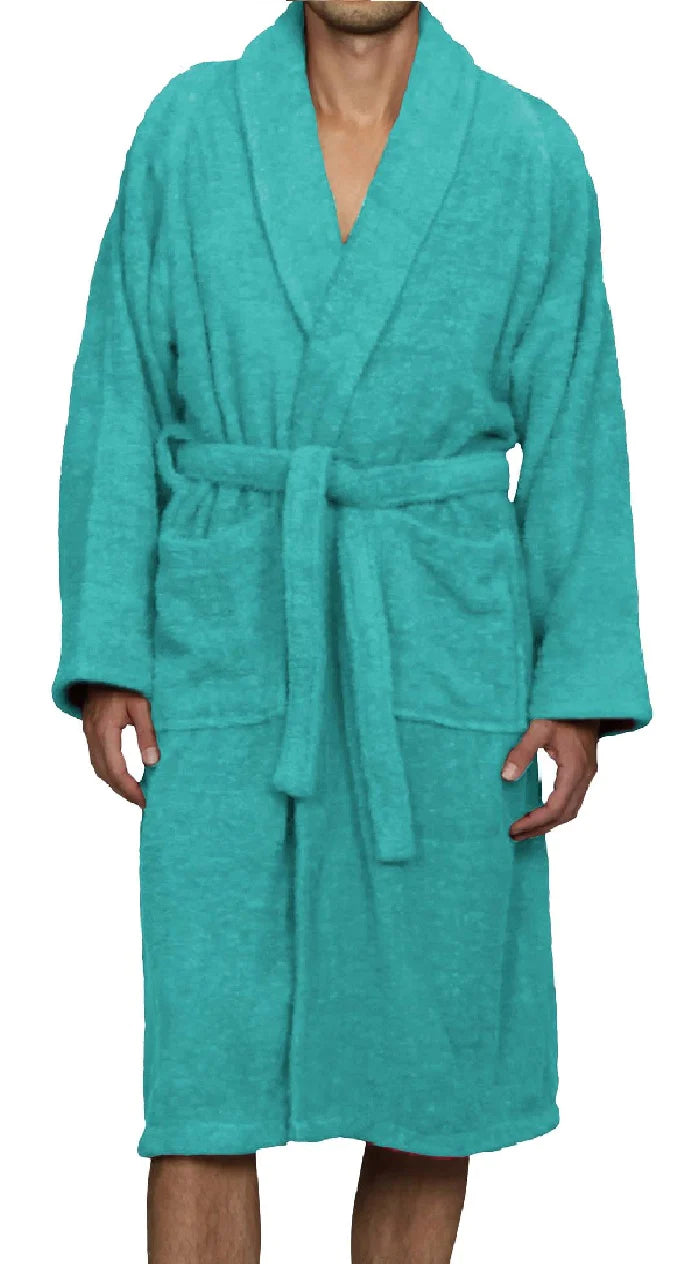 Premium Cotton Ultra Soft Terry Adult Unisex Lightweight Luxury Bathrobe - Spa, Hotel & Home Relaxation Wear for Men and Women