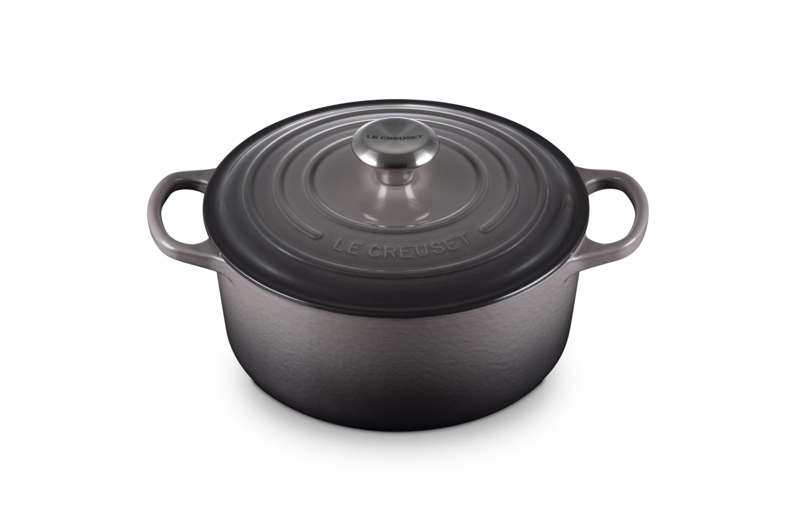 Le Creuset Enameled Cast Iron Signature Round Dutch Oven 4.5 Quart - Oyster Color | Perfect for Braising, Stewing & Baking | Stovetop to Oven Safe Cookware for Home Chefs