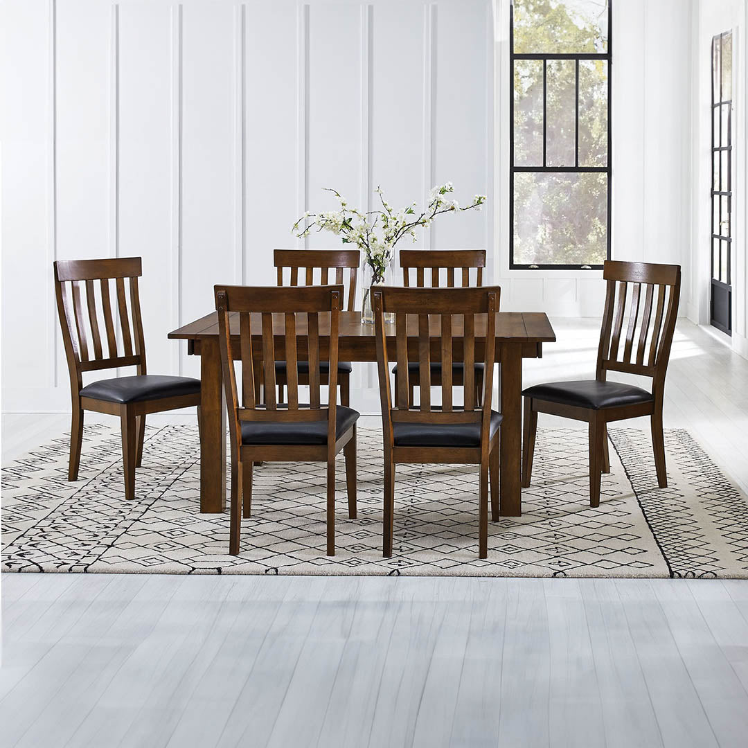 Mariposa 5-Piece Dining Set in Whiskey Finish - Perfect for Small Spaces, Apartments & Cozy Kitchens