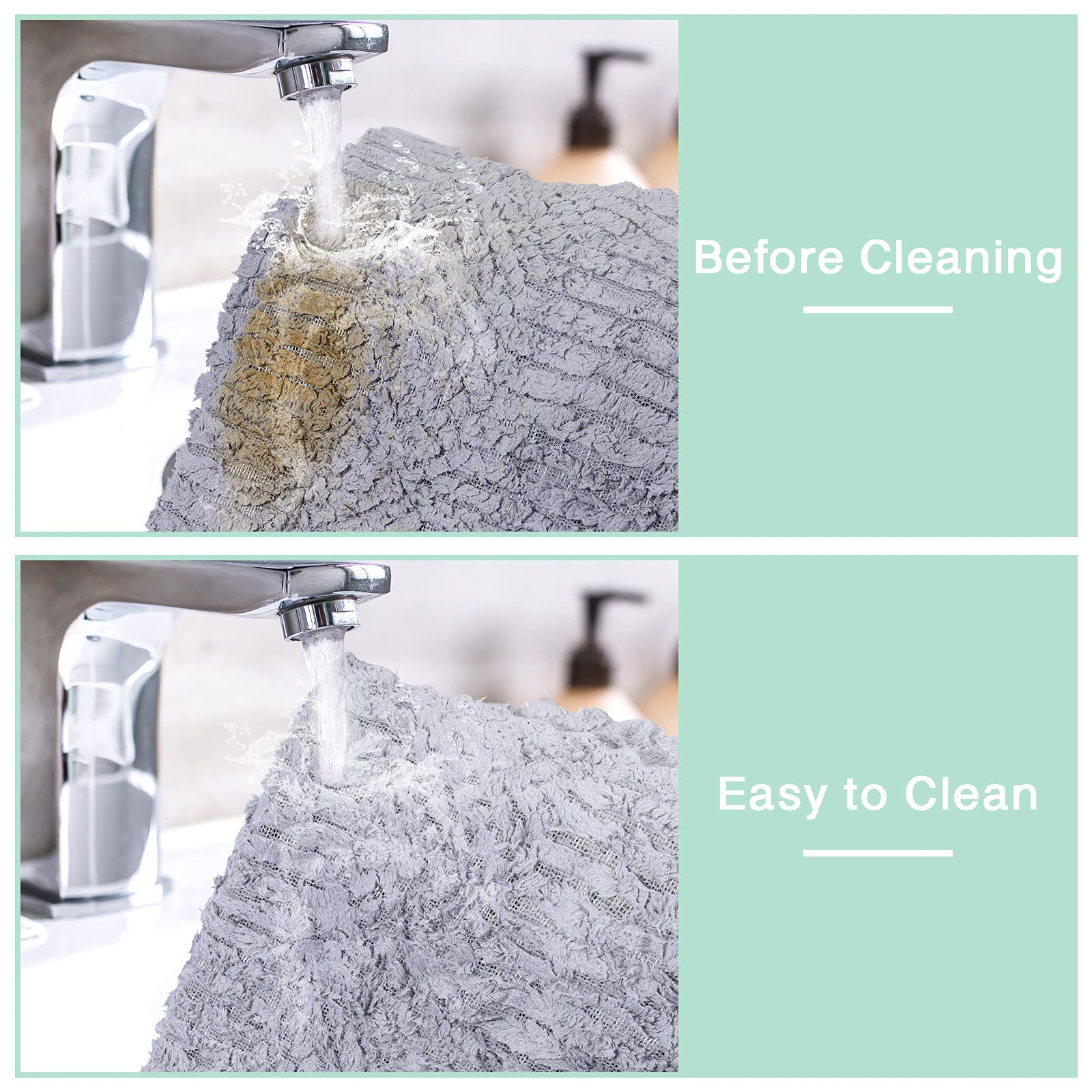 Premium Absorbent Dish Cloths - 12 Pack Reusable Kitchen Towels for Cleaning & Drying | Quick-Dry, Durable & Easy Care | Perfect for Dishes, Countertops & Household Chores (11.8