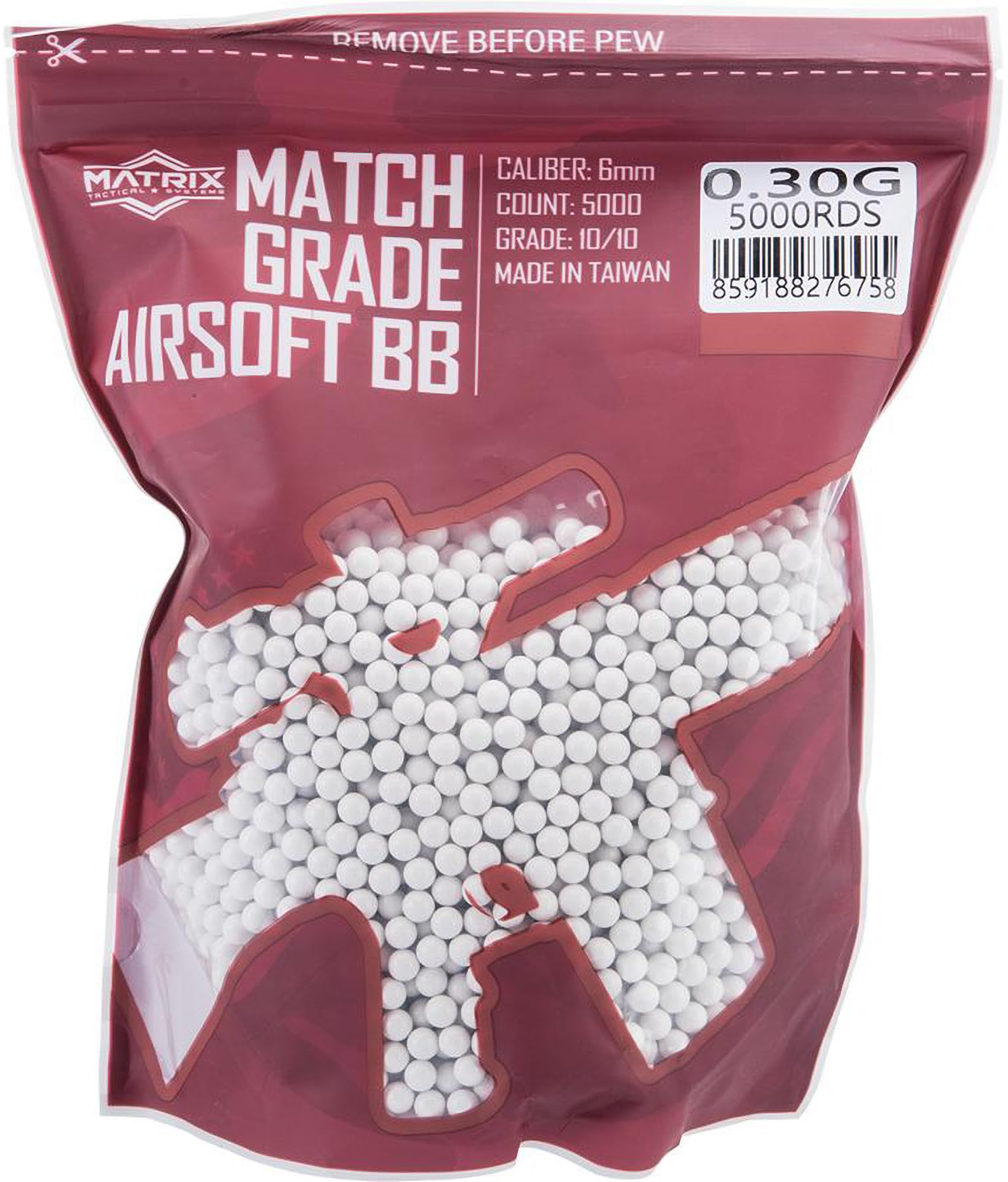 Matrix Match Grade 6mm Airsoft BBs - High Precision 0.25g for Airsoft Guns | Perfect for Target Practice & Competitive Shooting | Evike Airsoft