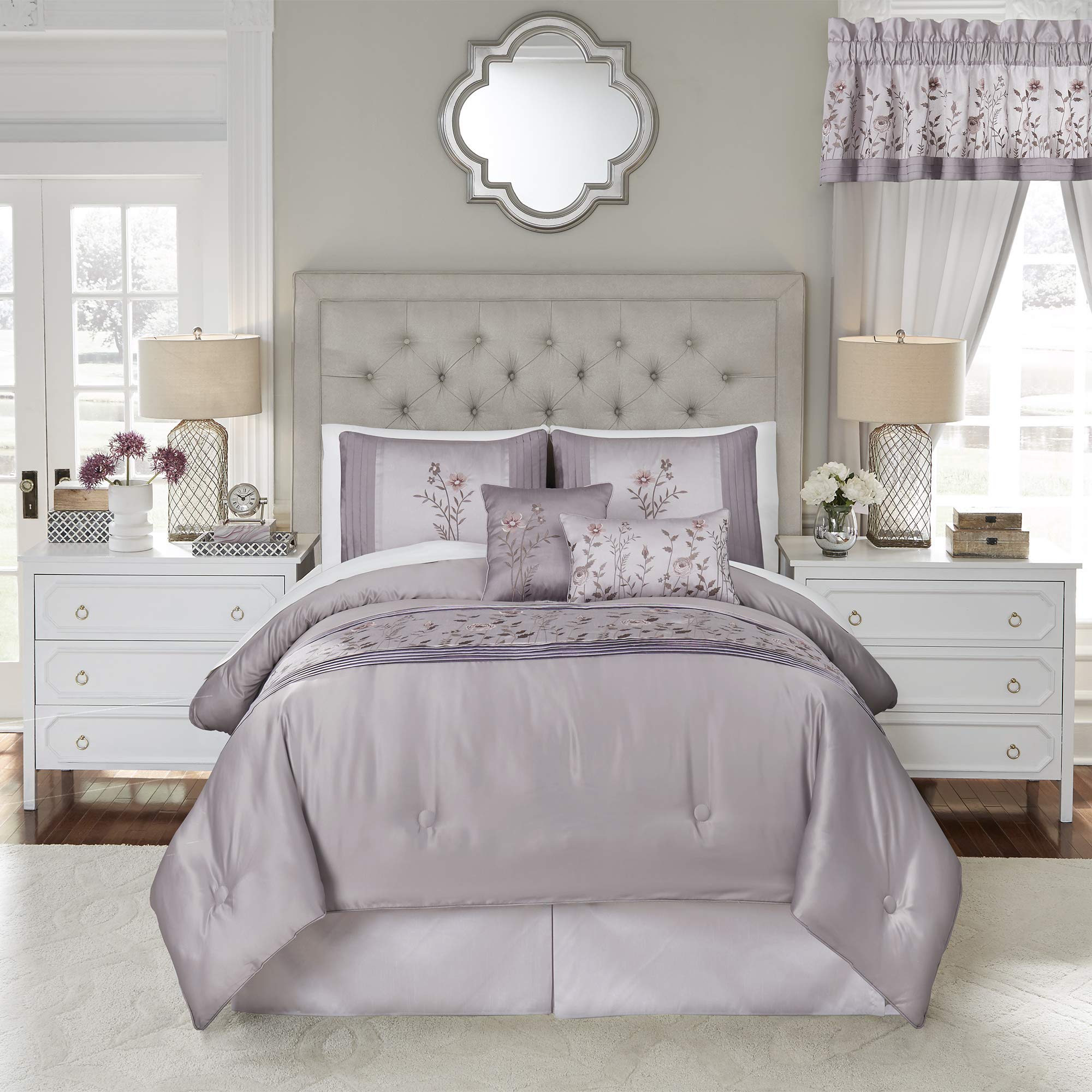 Croscill Viola Full Comforter Set in Dusk Color - Luxury Bedding Collection for Queen/King Size Beds - Perfect for Master Bedrooms, Guest Rooms & Cozy Home Decor