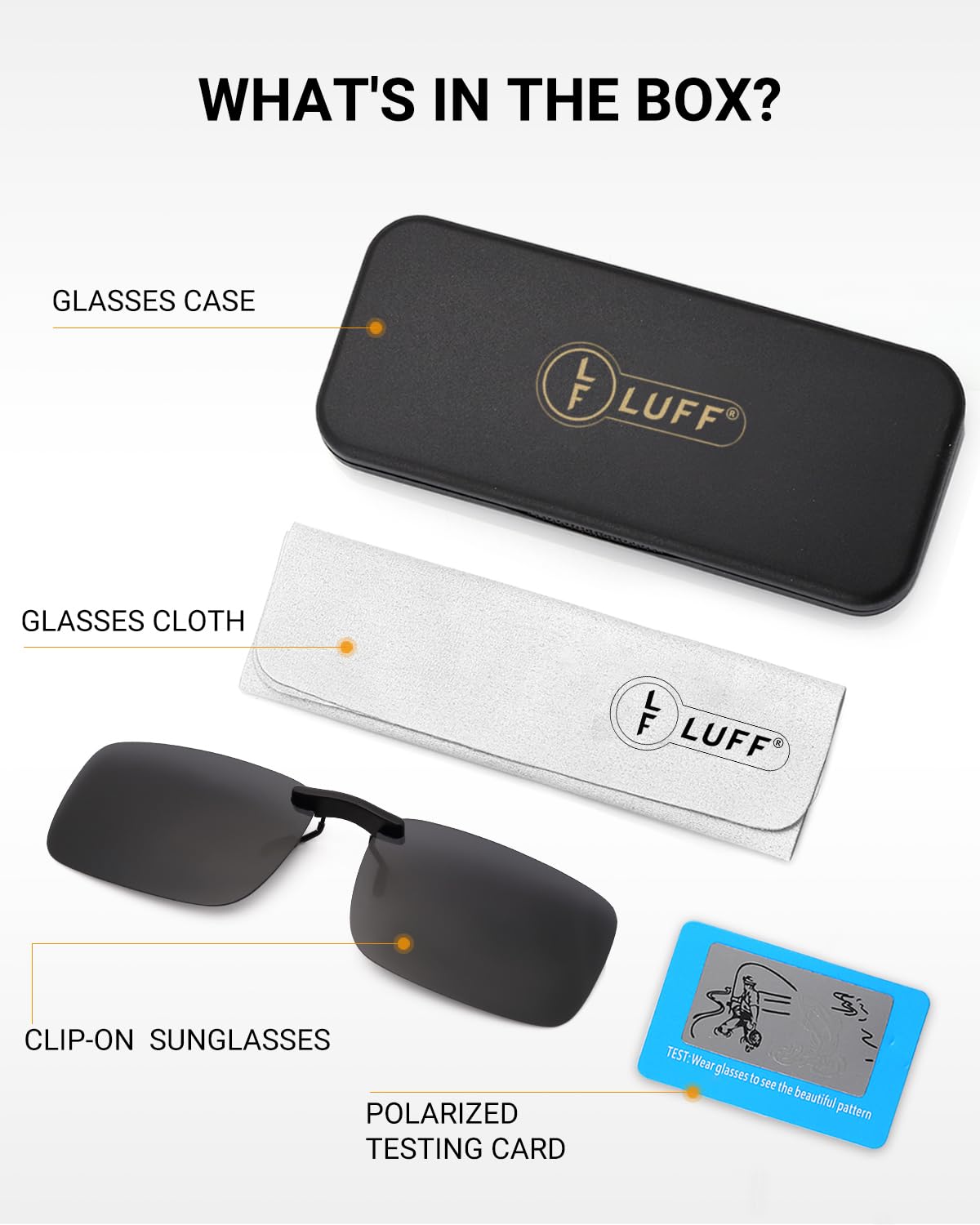 Polarized Clip-On Sunglasses for Women & Men - UV400 Protection for Driving, Fishing & Outdoor Activities - Lightweight Sunglass Clip for Car Visor & Eyeglasses