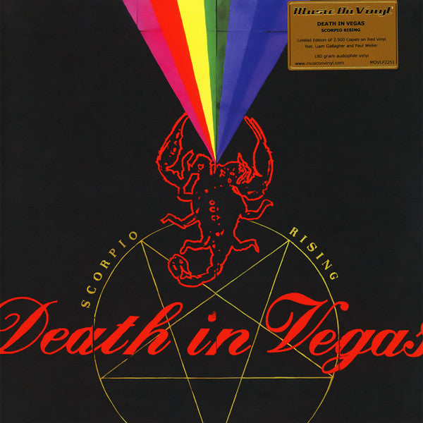 Death In Vegas - Scorpio Rising Limited Edition Red Vinyl 2xLP Album (Near Mint NM/M) | Collectible Record for Music Enthusiasts & Vinyl Collectors