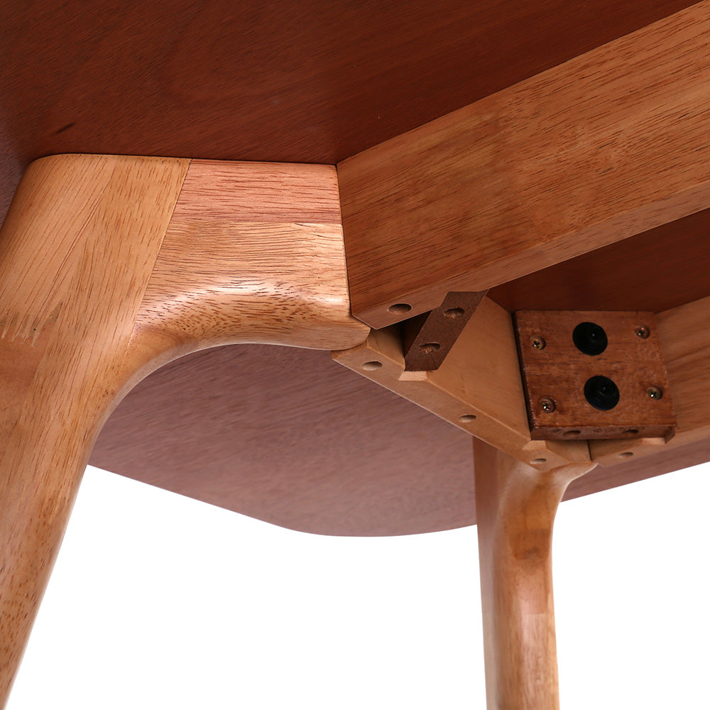 Premium 180cm Solid Walnut Dining Table - RODEN Classic Wooden Table for Dining Room, Kitchen, and Family Gatherings