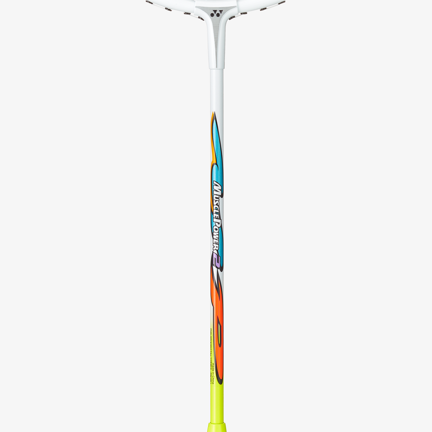 Yonex Muscle Power 2 Badminton Racket - Pre-Strung (White/Yellow) for Women | Professional Tennis & Badminton Equipment for Indoor & Outdoor Sports