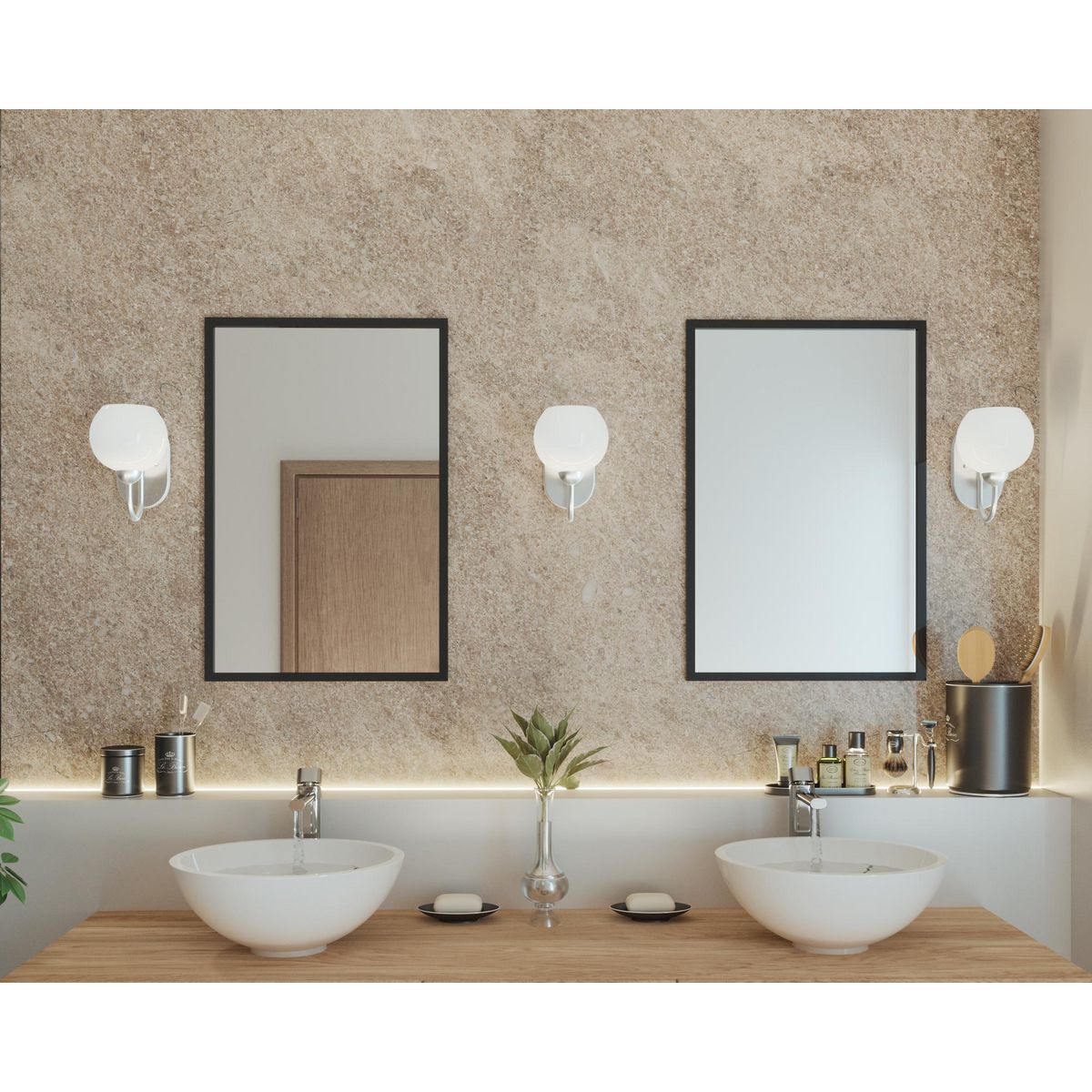 Carisa Collection Single Light Opal Glass Bathroom Vanity Light – Perfect for Modern Bathrooms & Powder Rooms