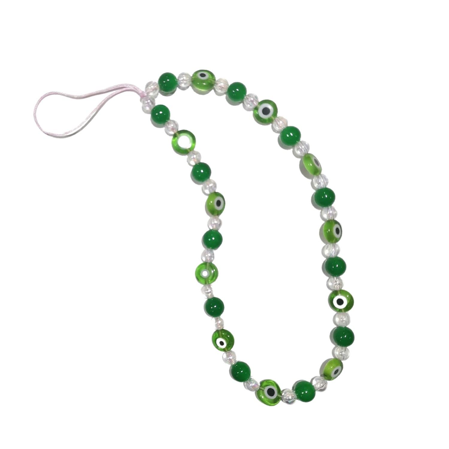 Evil Eye Beaded Phone Charm & Keychain - Colorful Aesthetic Wrist Strap for Women & Girls | Cell Phone String Strap | Protection Accessory for Phone, Keys & Purse | Perfect Gift for Friends & Family
