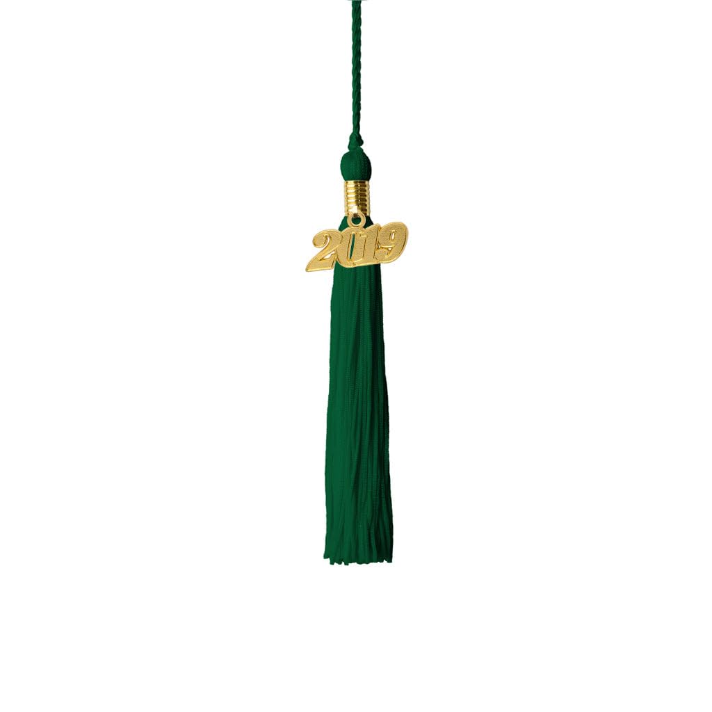 2019 Kindergarten Graduation Tassel with Gold Charm - Brown - Perfect for Preschool Graduation Ceremonies & Photo Props