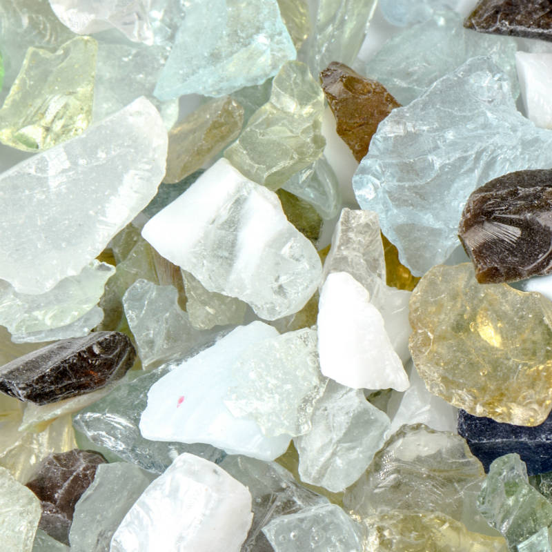 Colorful Confetti Mix Fire Glass for Fire Pits - Decorative Fireplace & Outdoor Fire Bowl Accessories - Perfect for Backyard, Patio, and Camping Gatherings