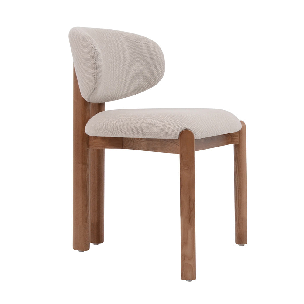 BERLY Dining Chair - Modern Oat & Natural Wooden Chair for Kitchen, Dining Room, or Home Office - Comfortable & Stylish Seating Solution