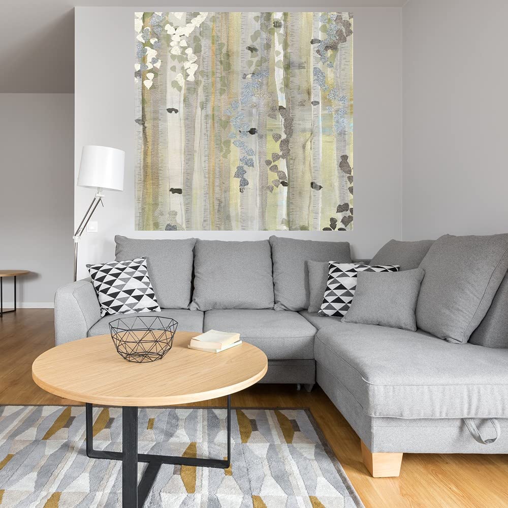 Spring Birch Grove II Canvas Wall Art Print - 22x22 Inches Ready to Hang - Modern Home Decor for Living Room, Bedroom, Office & More - Nature Inspired Painting by Susan Jill - Perfect for Gifts & Interior Design
