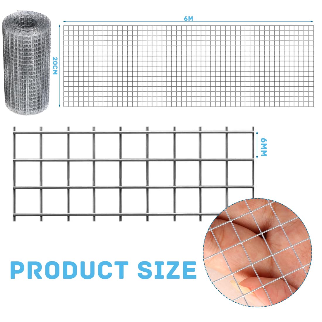 Galvanized Chicken Wire Mesh Roll 7.8