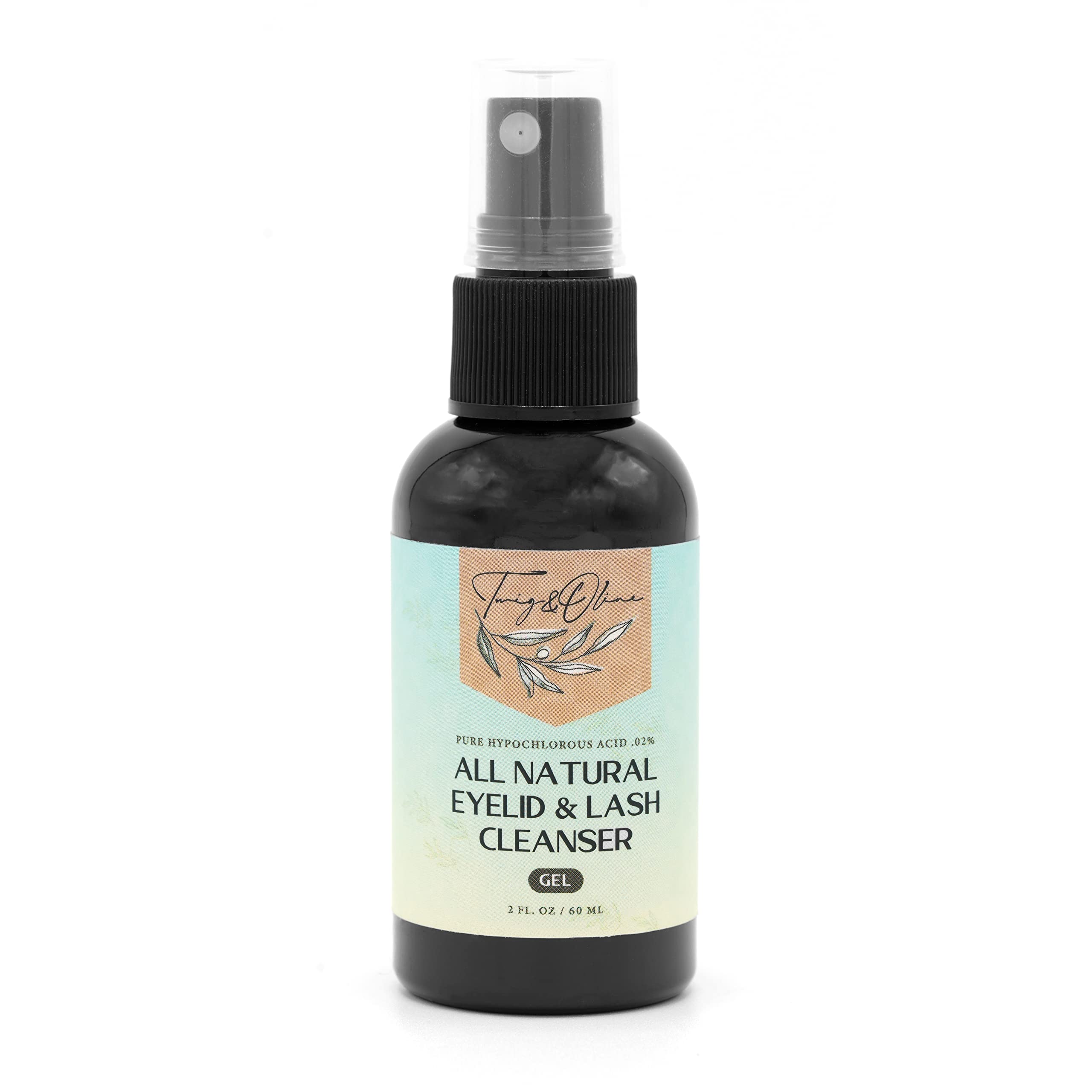 **Hypochlorous Acid .02% Eyelid & Lash Cleansing Gel – All Natural, Fast Acting, Non-Irritating – Removes Makeup, Dirt, Debris & Oil – 100% Vegan – Perfect for Sensitive Eyes & Daily Eyelid Hygiene**