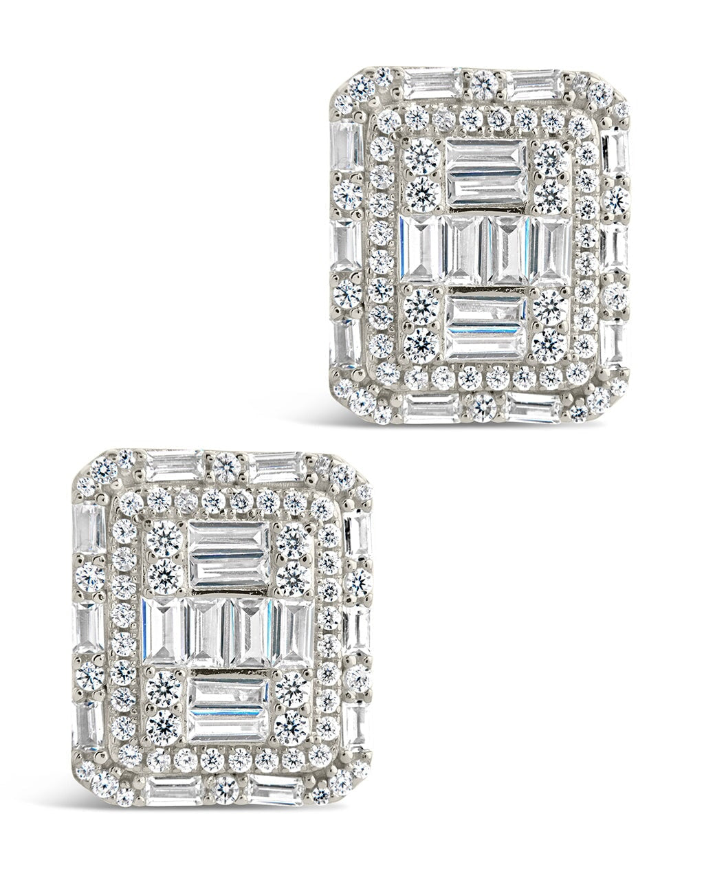 Jana Square CZ Stud Earrings for Women - Sparkling Cubic Zirconia Stud Earrings - Perfect for Everyday Wear, Parties & Gifts