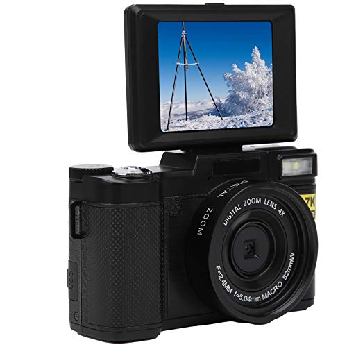 30MP UHD Digital Camera with 3-Inch Flip Screen - WiFi & USB 2.0 Vlogging Camera for YouTube, Travel & Family Events - Best Gift for Kids, Teens & Beginners (Black)