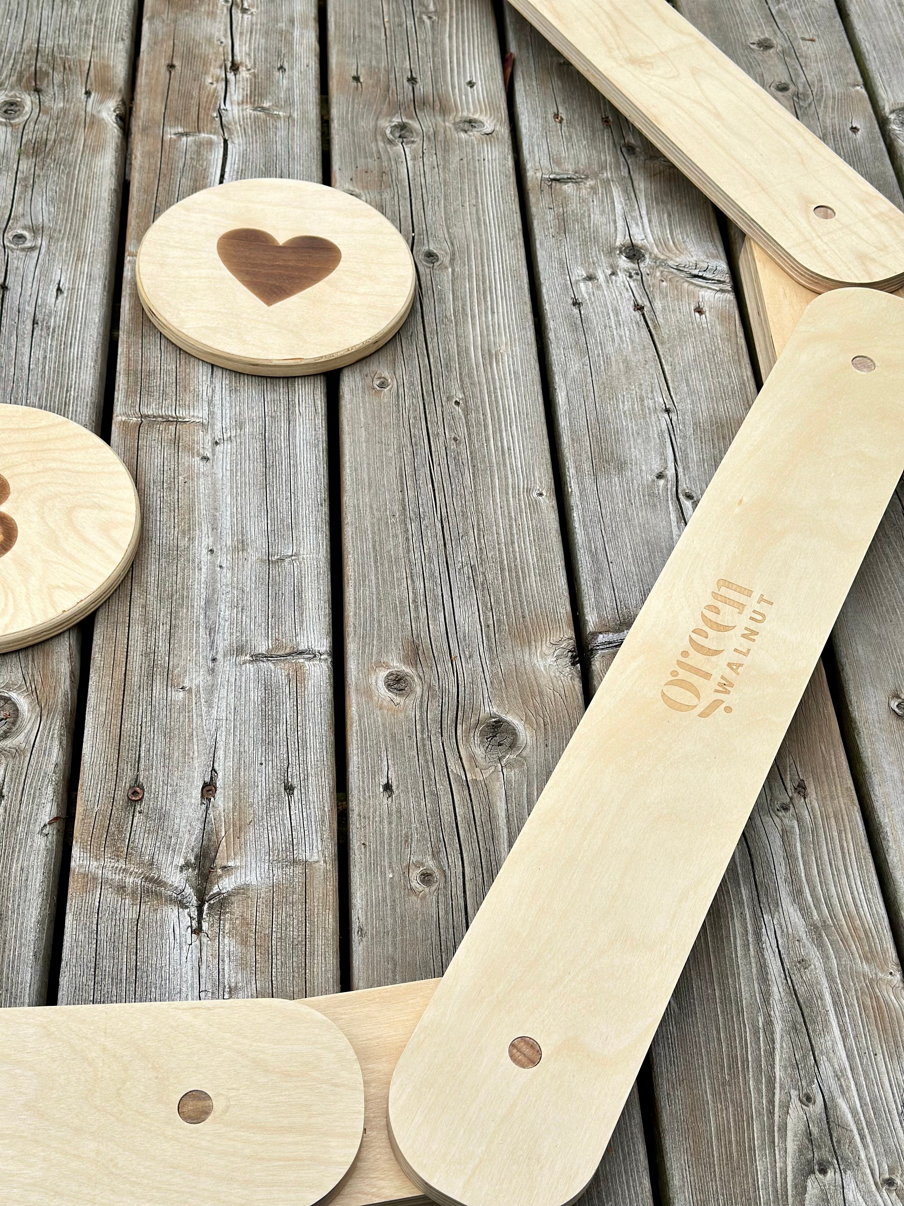 Kids Wooden Balance Beam and Stepping Stones Set - 12 Piece Montessori Toy for Toddlers, Indoor & Outdoor Play, Balance Training, Gross Motor Skills Development