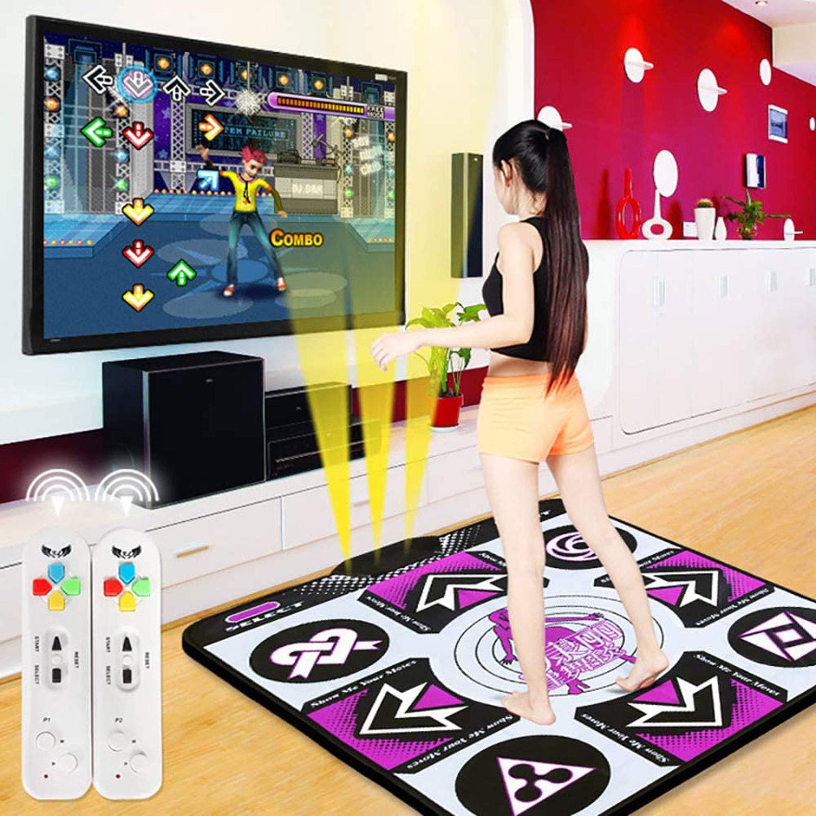 Wireless Electronic Dance Mat for Kids & Adults - Thickened Foldable Somatosensory Game Mat for TV & Computer - Perfect for Family Fun, Birthday Parties & Indoor Exercise