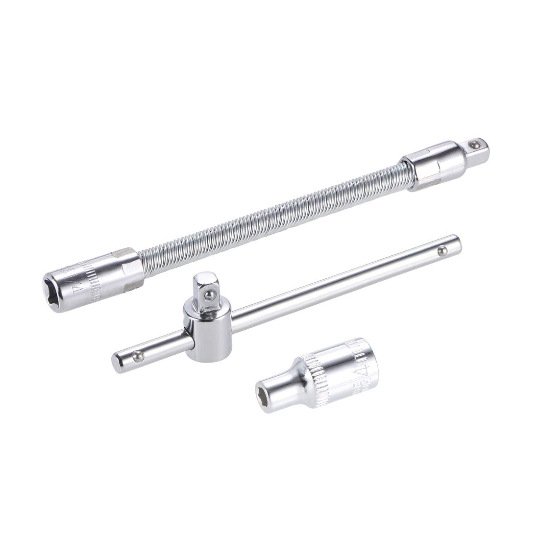 uxcell 3-Piece Socket Accessory Set - 4mm 6-Point Shallow Socket, 4.5