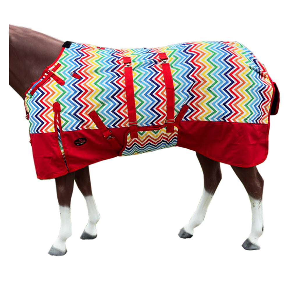 Hilason 1200D Winter Waterproof Turnout Horse Blanket with Belly Wrap - Heavy Duty 66