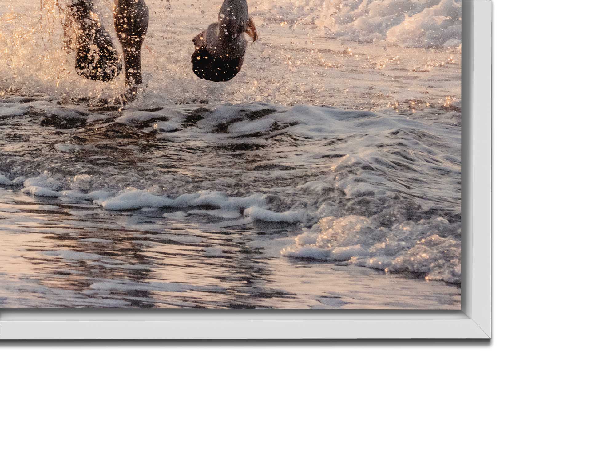 Galloping Horses Print - Animal Art Canvas with Gold Varnish - Fine Art Home Decor for Living Room, Bedroom & Office Wall
