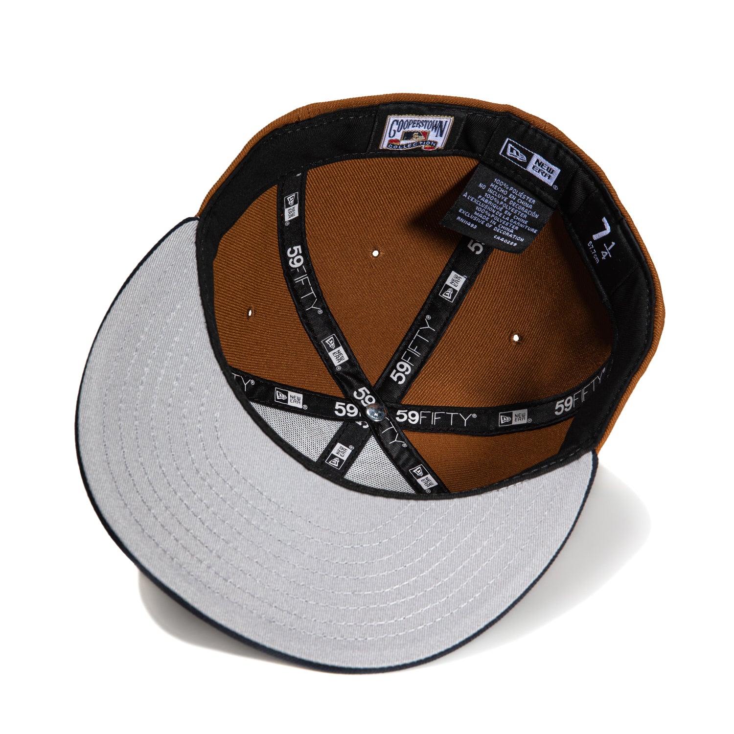 New Era 59Fifty Baltimore Orioles 25th Anniversary Stadium Patch Script Baseball Cap - Khaki & Navy - Adjustable Snapback Hat for Men & Women - Perfect for Baseball Games, Sports Events & Streetwear Fashion