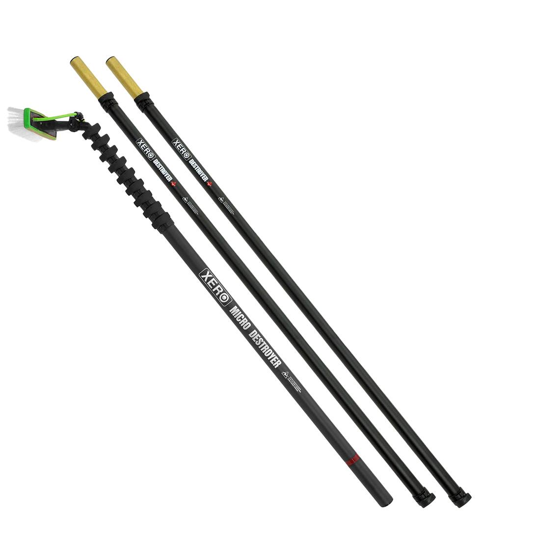 XERO Micro Destroyer Water Fed Pole - Lightweight Window Cleaning Pole for High-Rise Buildings, Homes & Commercial Use | Perfect for Hard-to-Reach Windows & Solar Panels