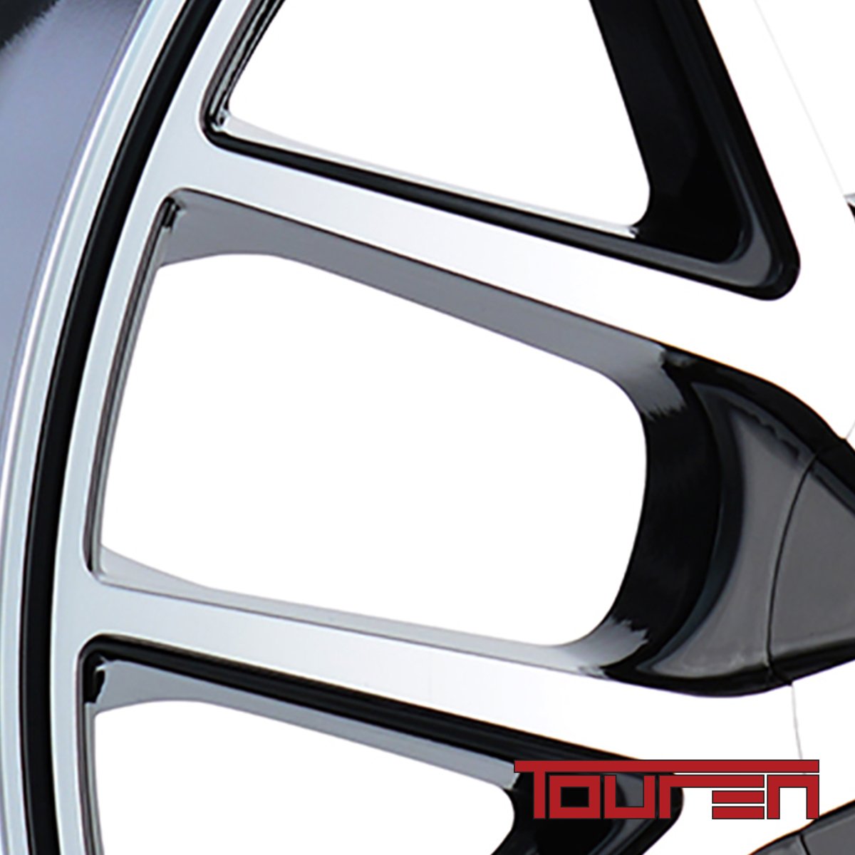 TR60 20x8.5 Wheels - 5x110/115 Bolt Pattern, 40mm Offset - Black/Machined Face/Black Ring - Single Wheel for Trucks & SUVs - Perfect for Off-Road & Street Driving