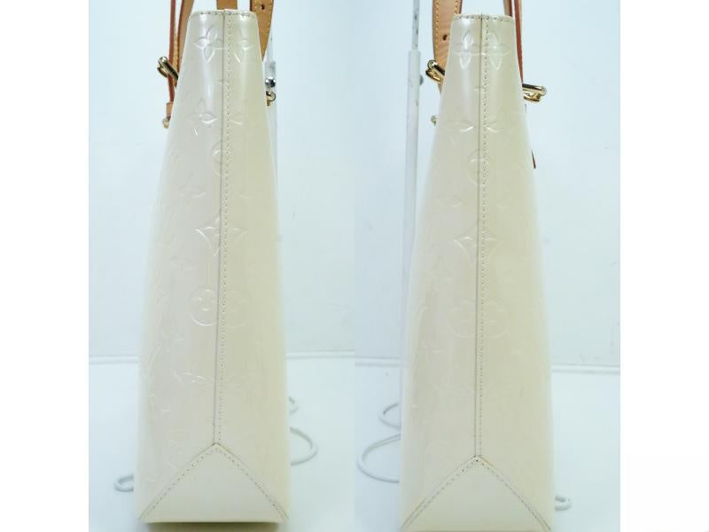 Authentic Pre-Owned Louis Vuitton Vernis Perle Brentwood Shoulder Tote Bag M91512 - Luxury Designer Handbag for Women, Perfect for Work, Travel & Evening Events